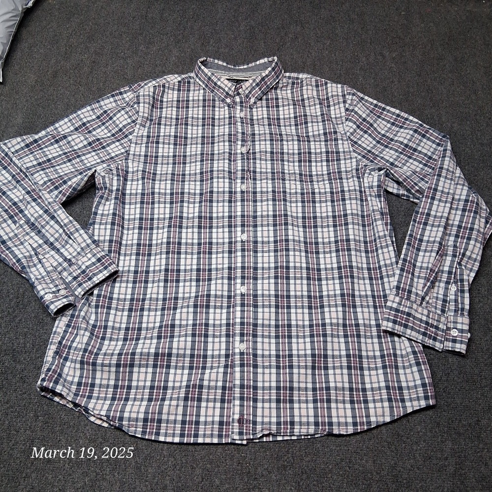 Cody James Western Apparel Button Up Plaid Shirt Men Size 2XL Long Sleeve